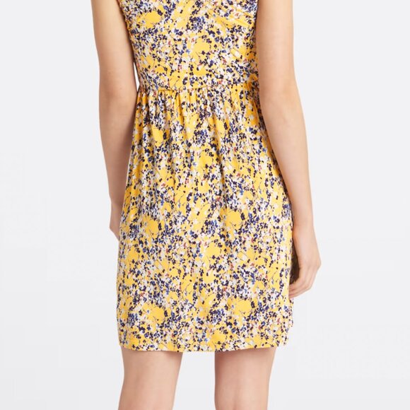 NEW Yellow Floral Mini Sleeveless Sundress Sz Small - Picture 2 of 9
